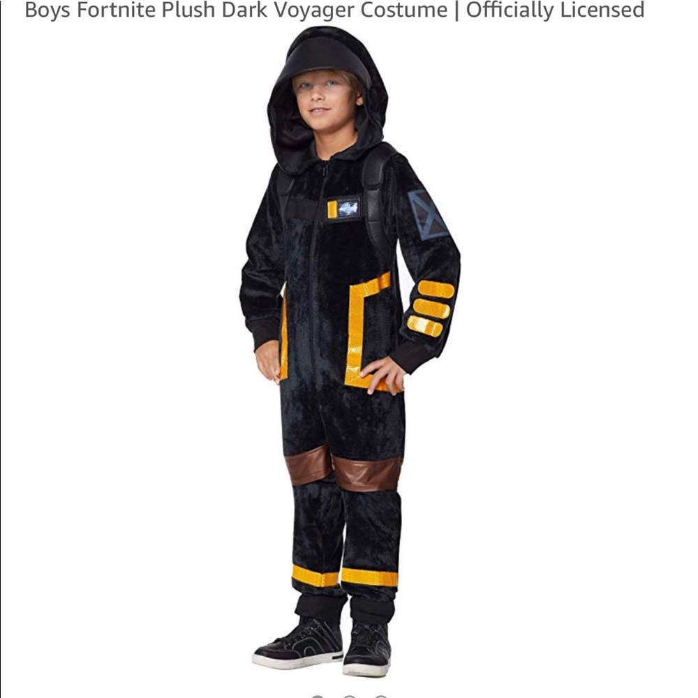 kids halloween costume Fortnite black voyager